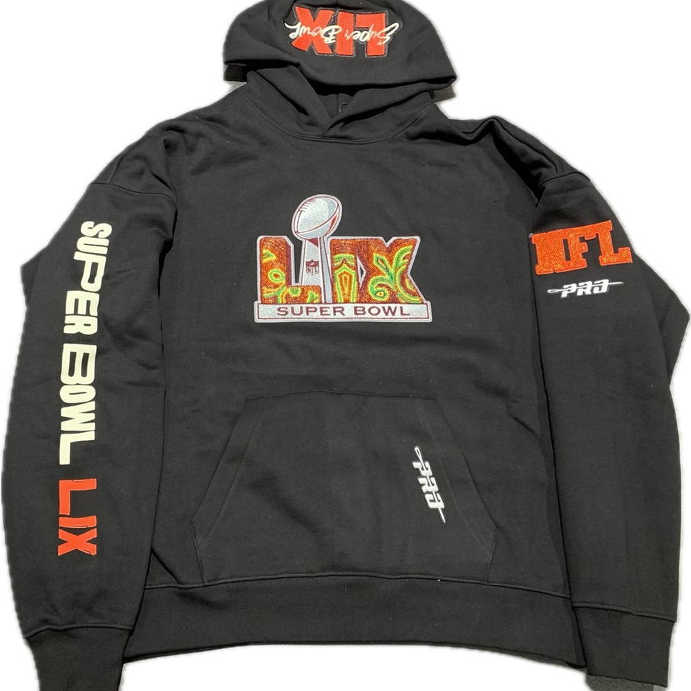 Pro Edge Black Super Bowl LIX Hoodie